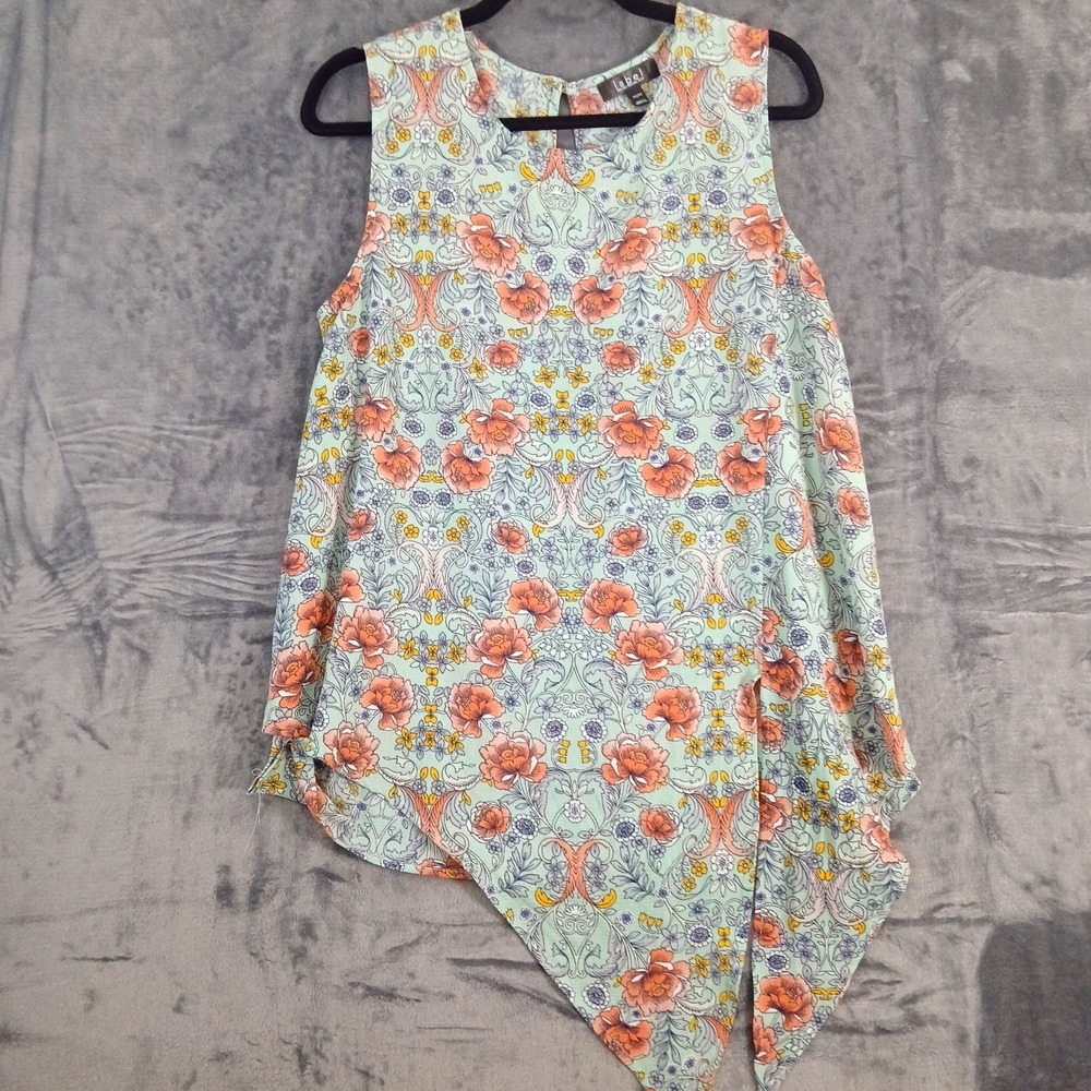 Rachel Rachel Roy Tank Top Womens Medium Floral Asymmetric Hem Boho‎ Blouse